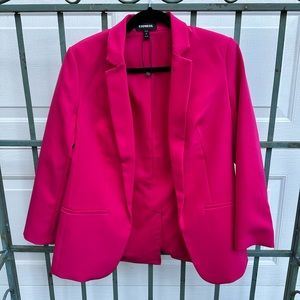 Express Barbie Pink Boyfriend Blazer Size SP